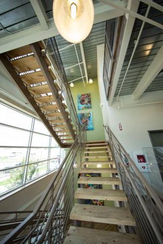 GVSU Bicycle Factory main stairwell